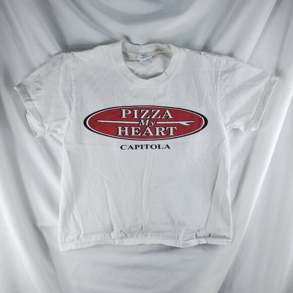 Port & Company Other - Port & Company Boys White T-Shirt Pizza My Heart Capitola Size Small (C-5)